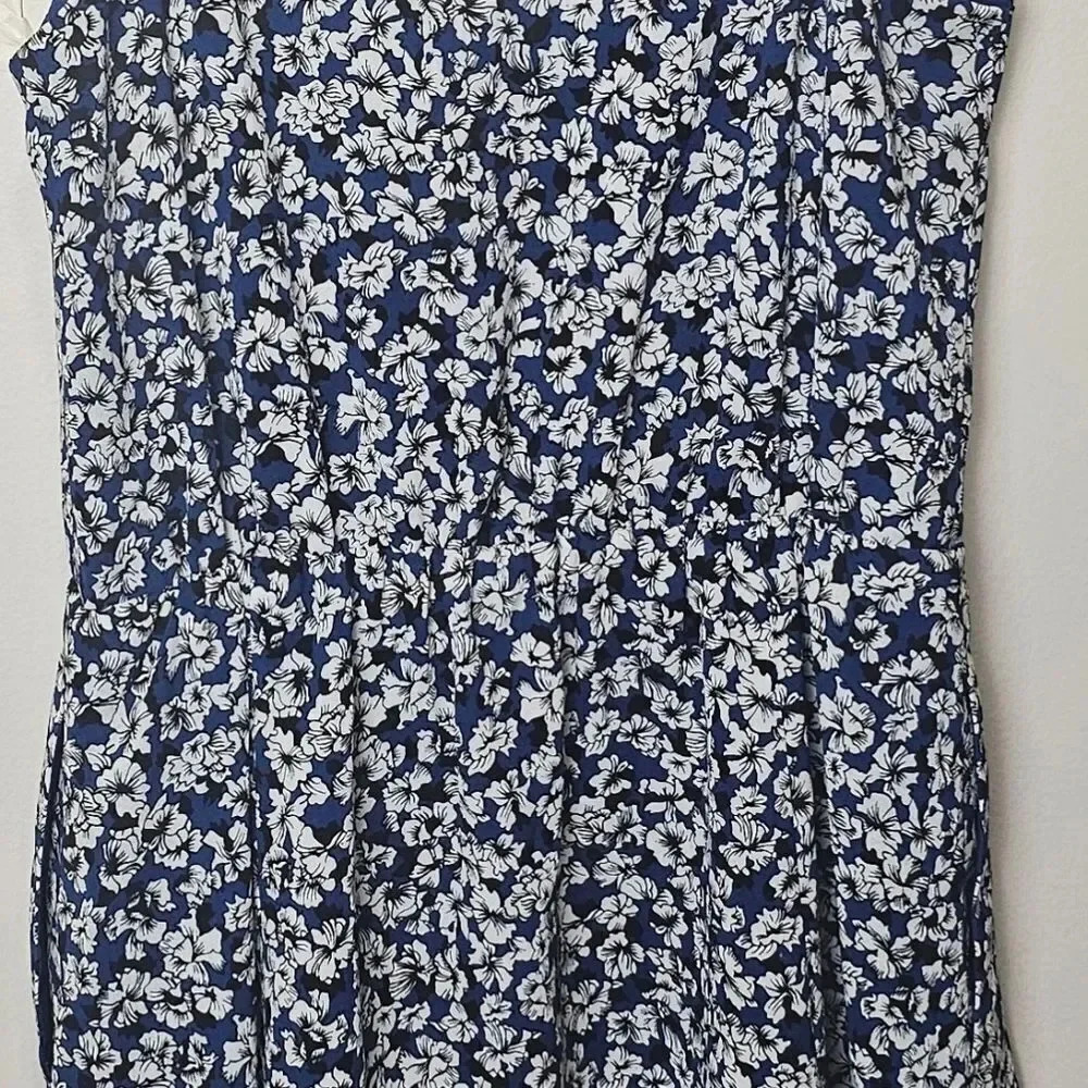 J.Crew Blue Flowers Summer Dress Halter Sz 00 - Picture 3 of 9